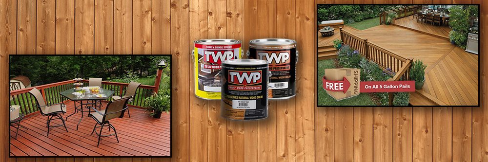 TWP deck stain dealer - free shipping on 5 gallon pails of TWP stain